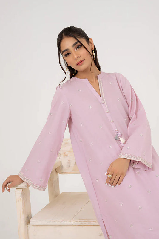 DAWN PINK LAWN EMBROIDERED SHIRT