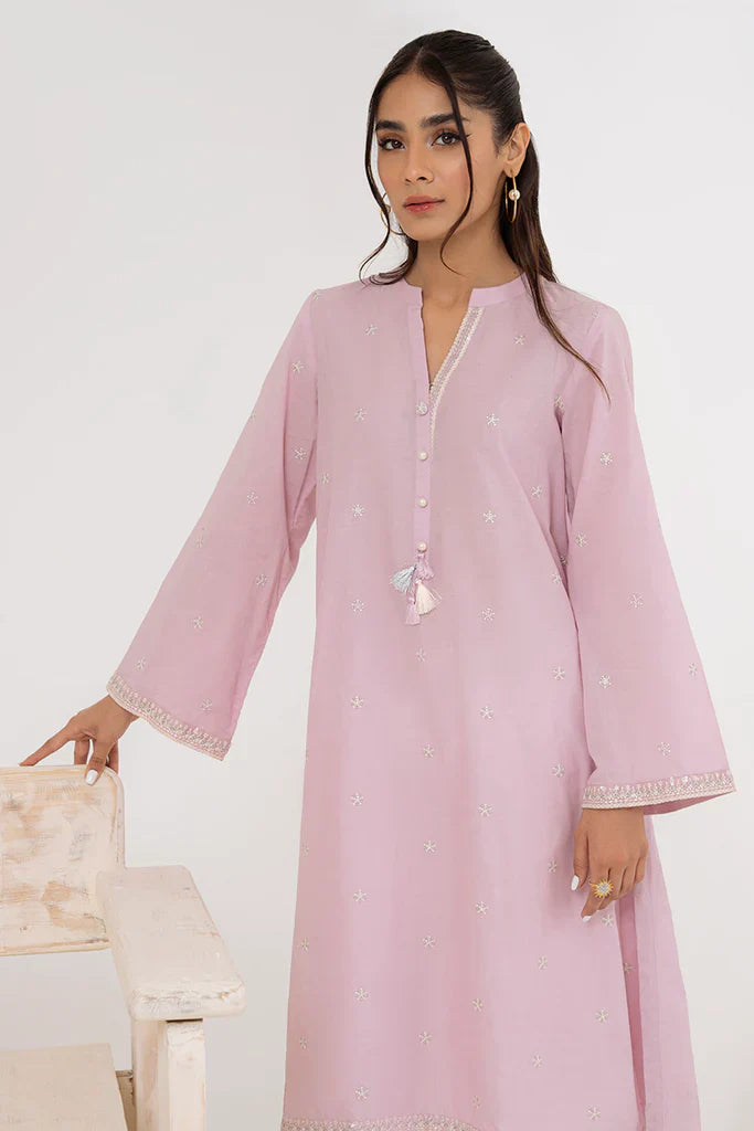 DAWN PINK LAWN EMBROIDERED SHIRT