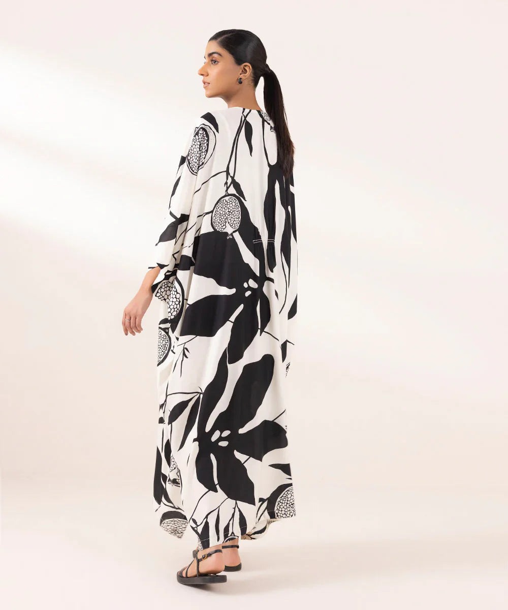 PRINTED ARABIC LAWN KAFTAN