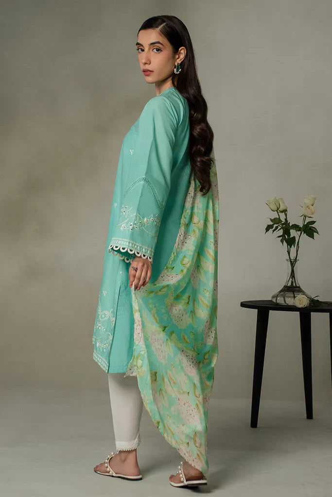 SEA GREEN-2 PIECE (SHIRT & DUPATTA)