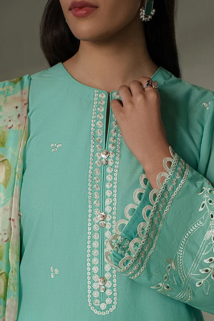 SEA GREEN-2 PIECE (SHIRT & DUPATTA)