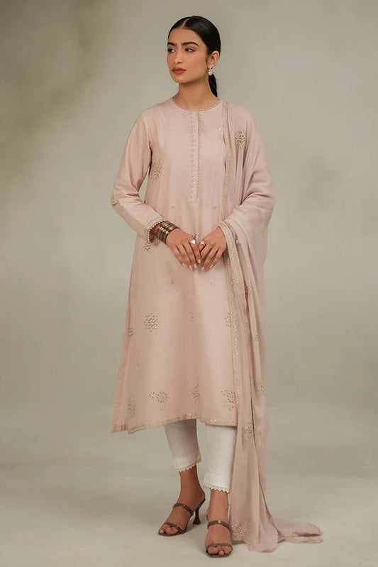 ECRU FAWN-2 PIECE (SHIRT & DUPATTA)