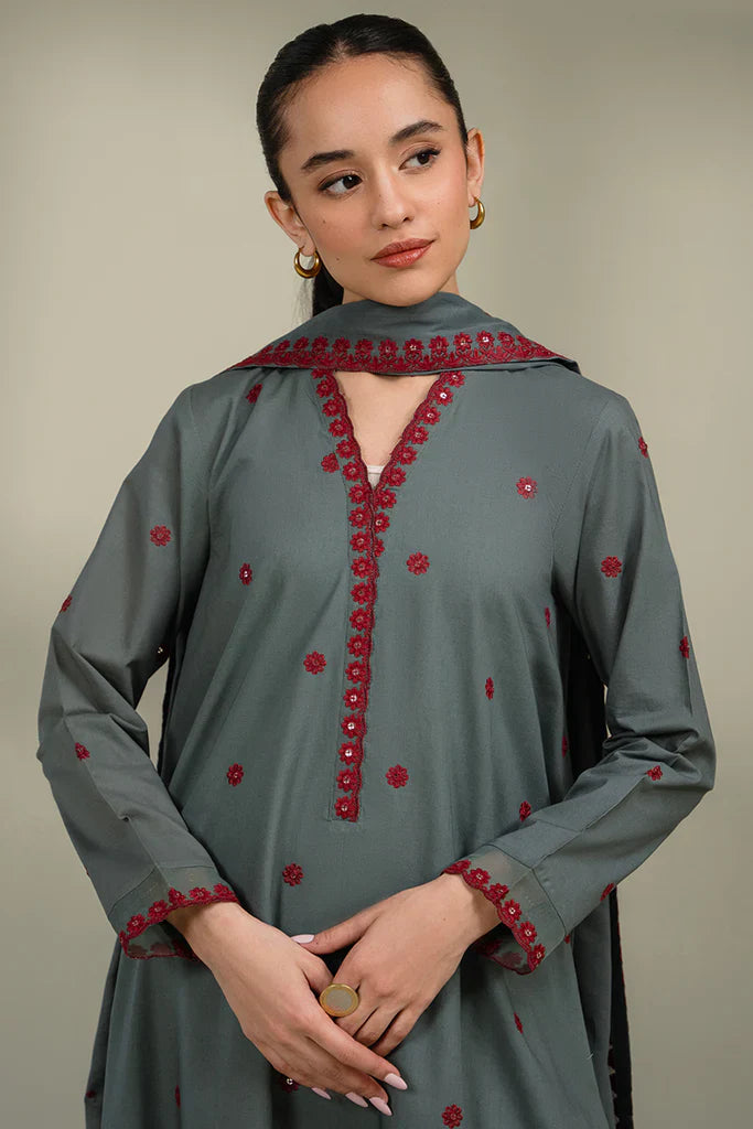 DEEP FOREST-2 PIECE (SHIRT & DUPATTA)