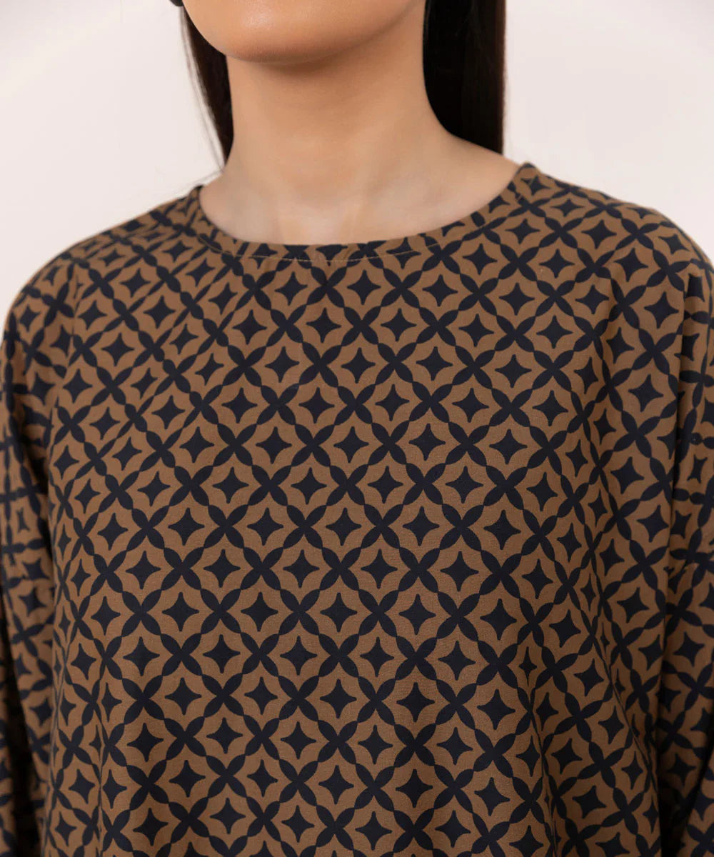 PRINTED COTTON VISCOSE SHIRT