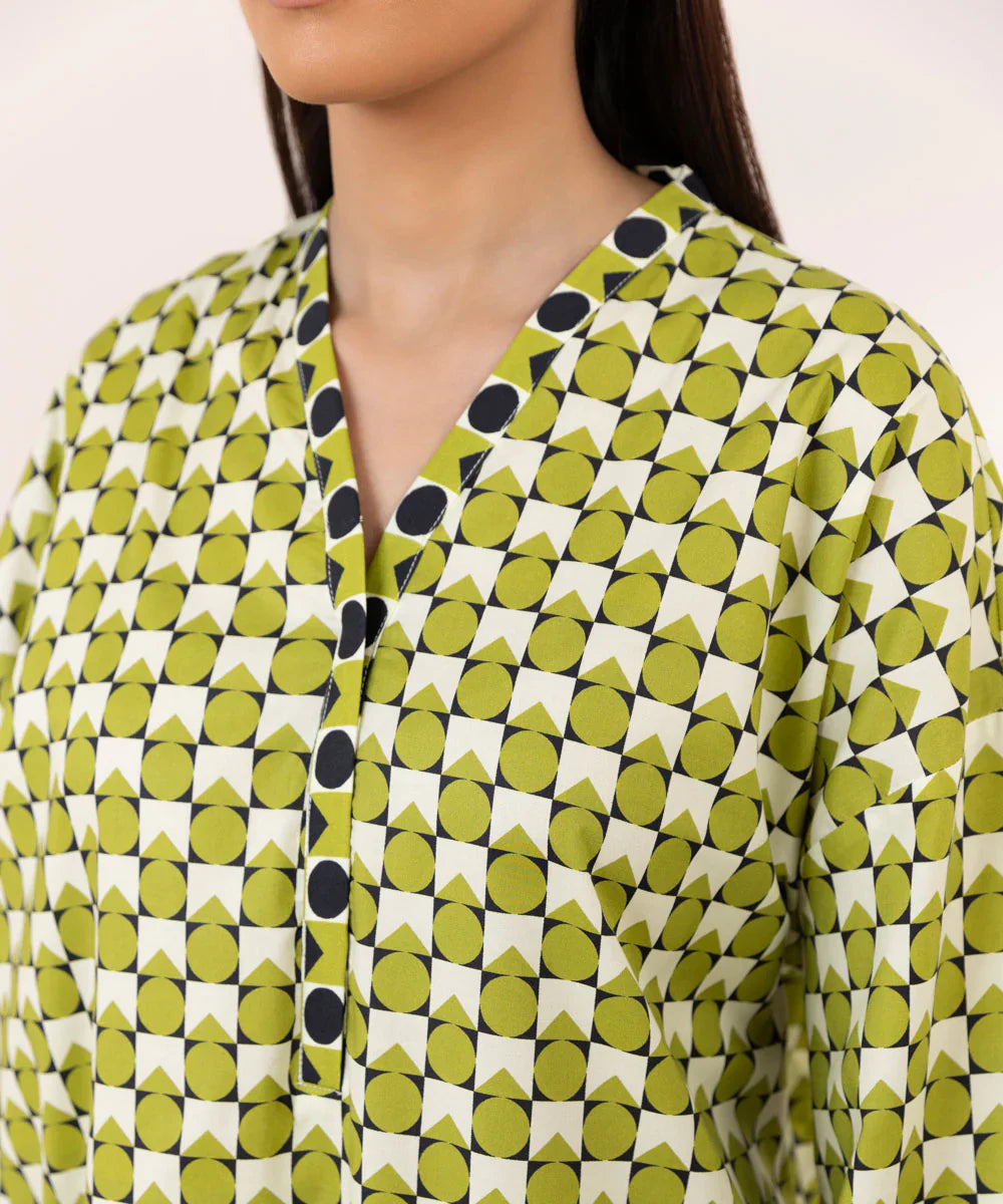 PRINTED COTTON VISCOSE SHIRT