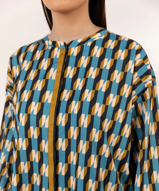 PRINTED COTTON VISCOSE SHIRT