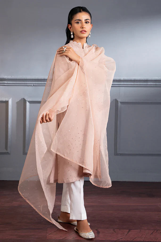 PALE PINK- 2 PC (SHIRT & DUPATTA)