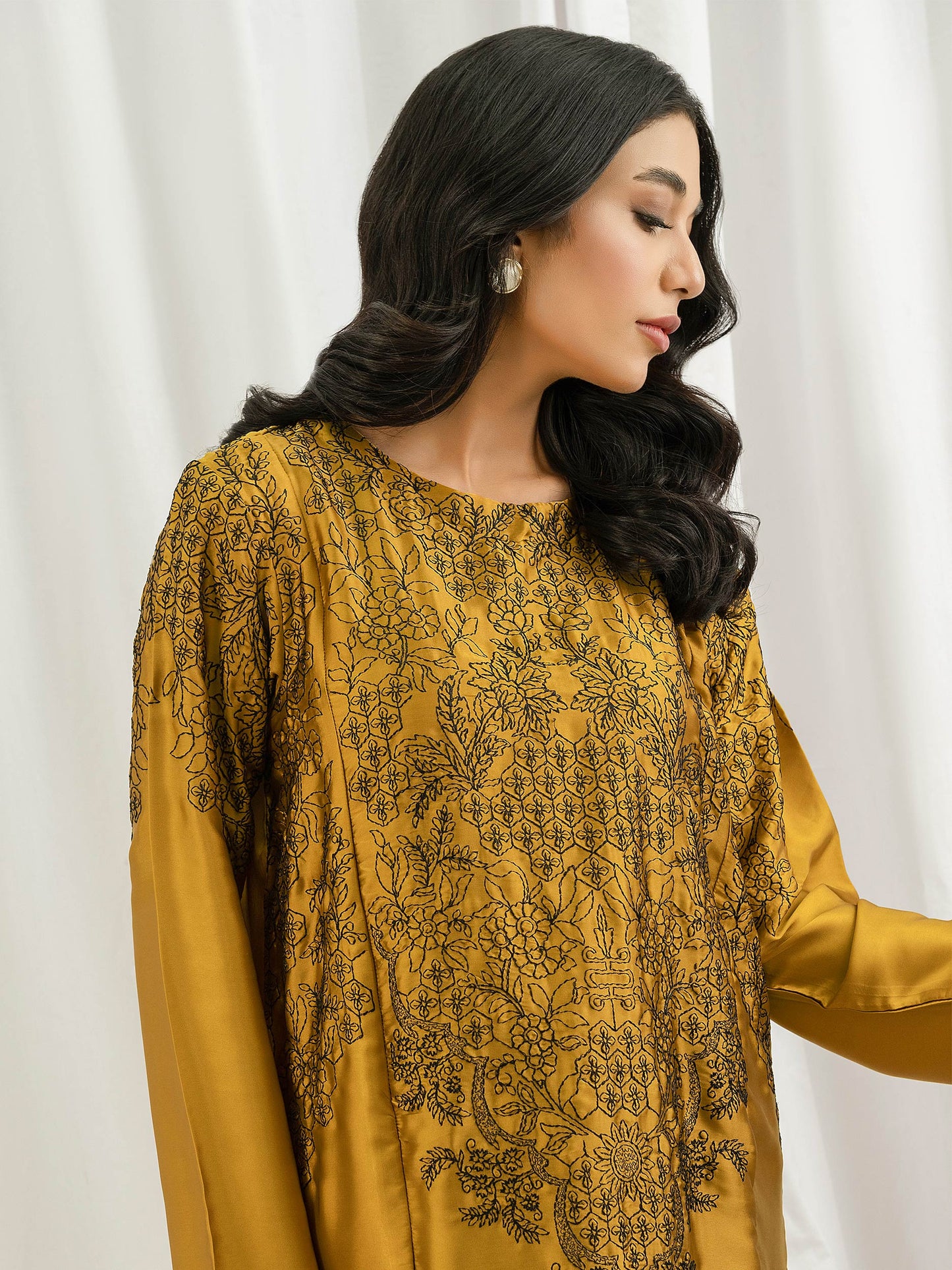 Silk Shirt-Embroidered (Pret)