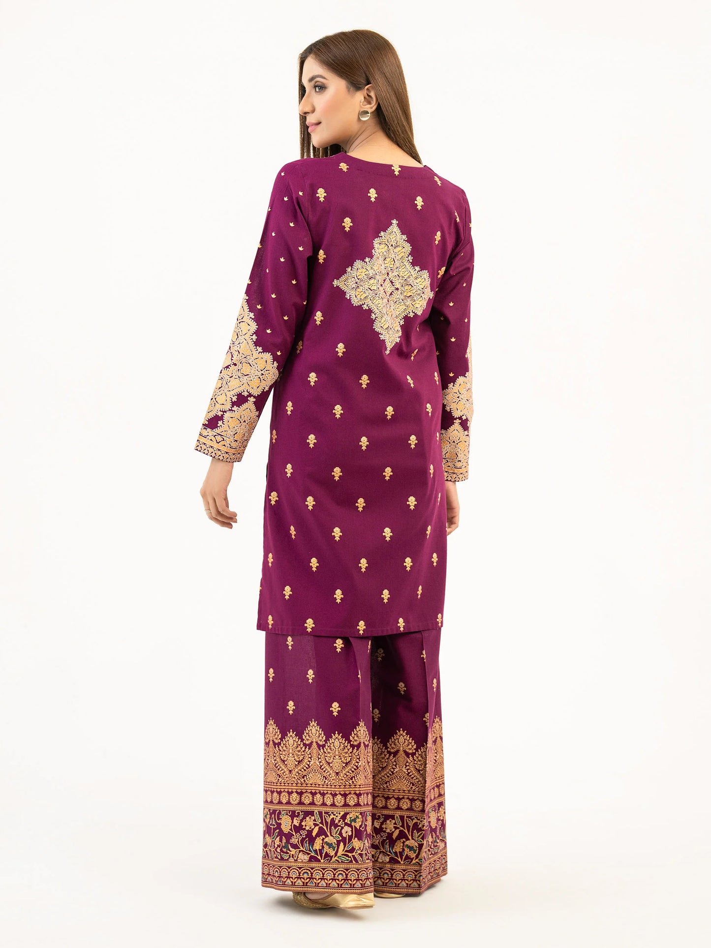 2 Piece Khaddar Suit-Paste Print (Pret)