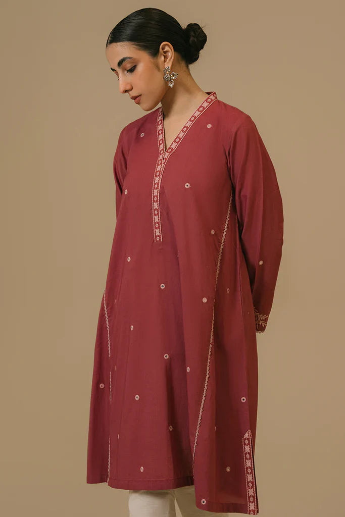 MAUVEWOOD-LAWN EMBROIDERED SHIRT