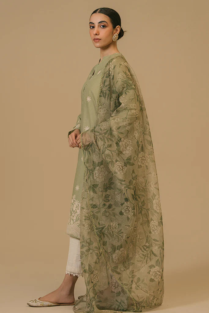 OLIVE VISTA-2 PIECE (SHIRT & DUPATTA)