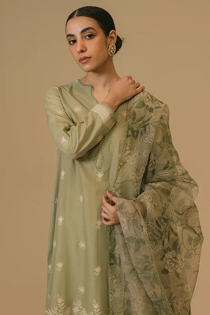 OLIVE VISTA-2 PIECE (SHIRT & DUPATTA)