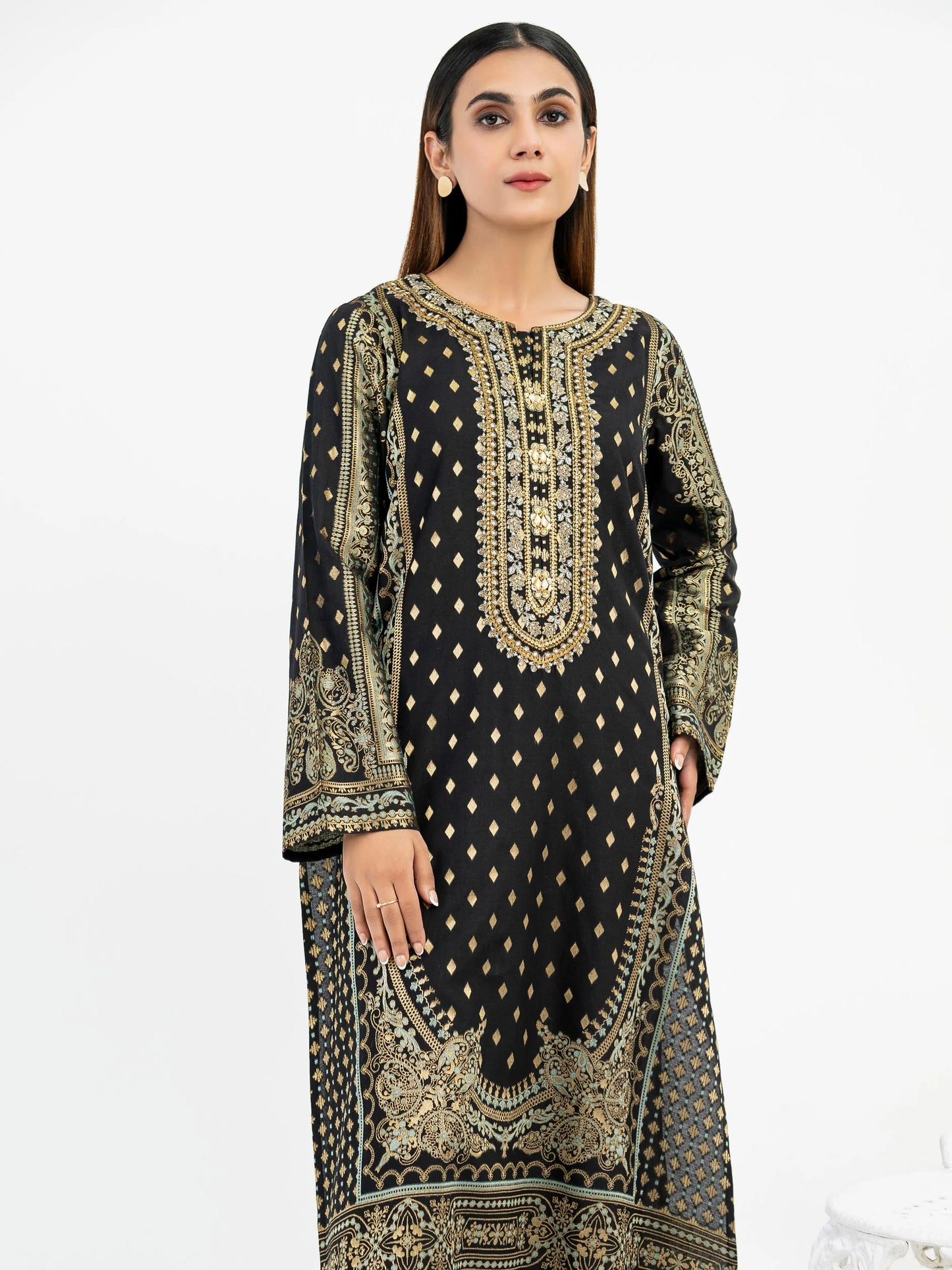 Jacquard Shirt-Embroidered (Pret)