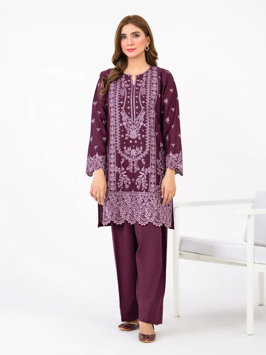 2 Piece Khaddar Suit-Embroidered(Pret)