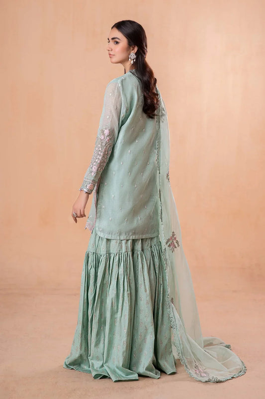 3 PIECE EMBROIDERED COTTON KARANDI SUIT | DW-EA24-50