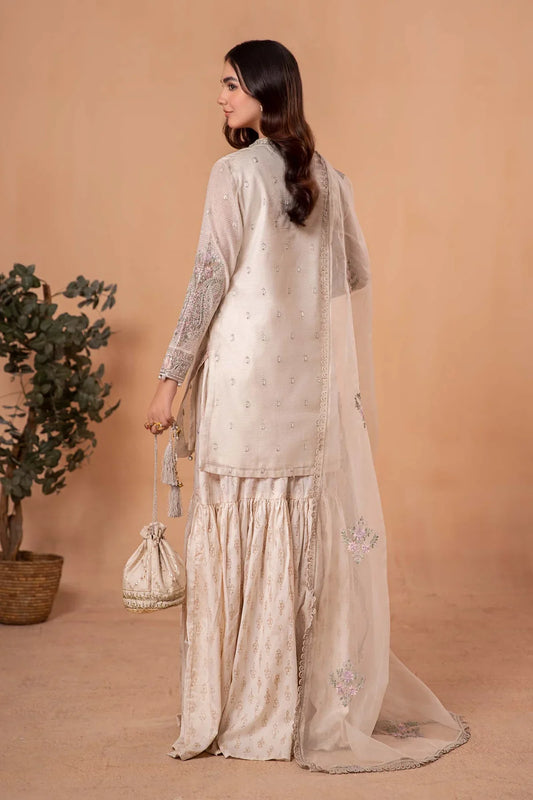 3 PIECE EMBROIDERED COTTON KARANDI SUIT | DW-EA24-50