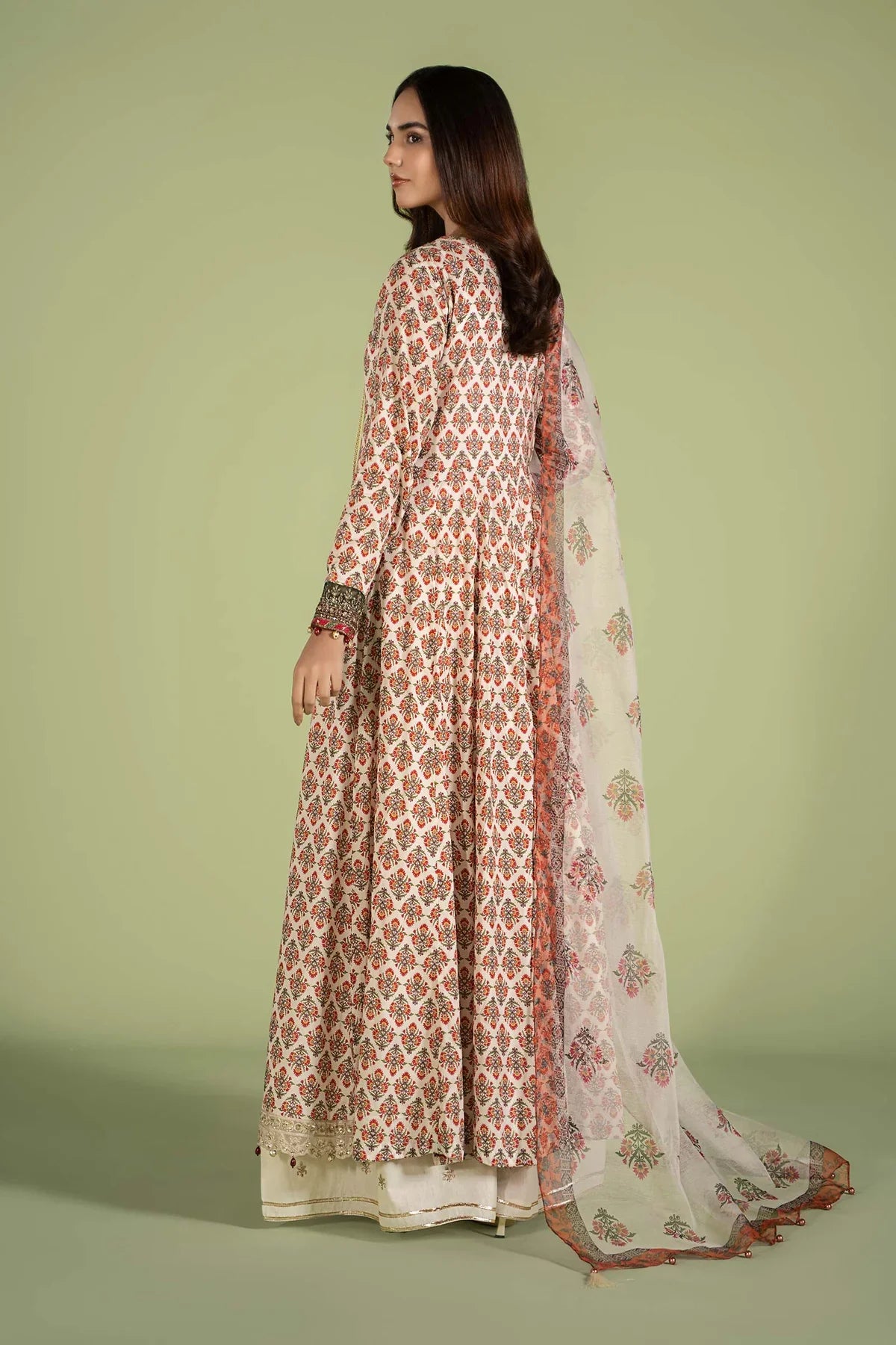 3 Piece Embroidered Lawn Suit | DW-EF24-106