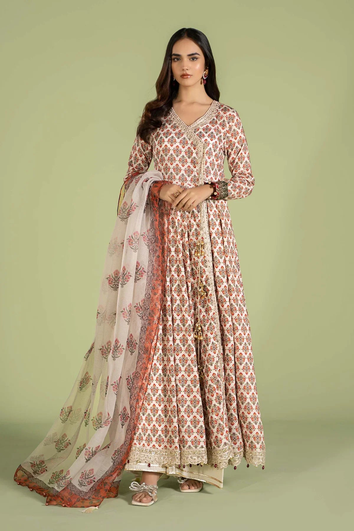 3 Piece Embroidered Lawn Suit | DW-EF24-106