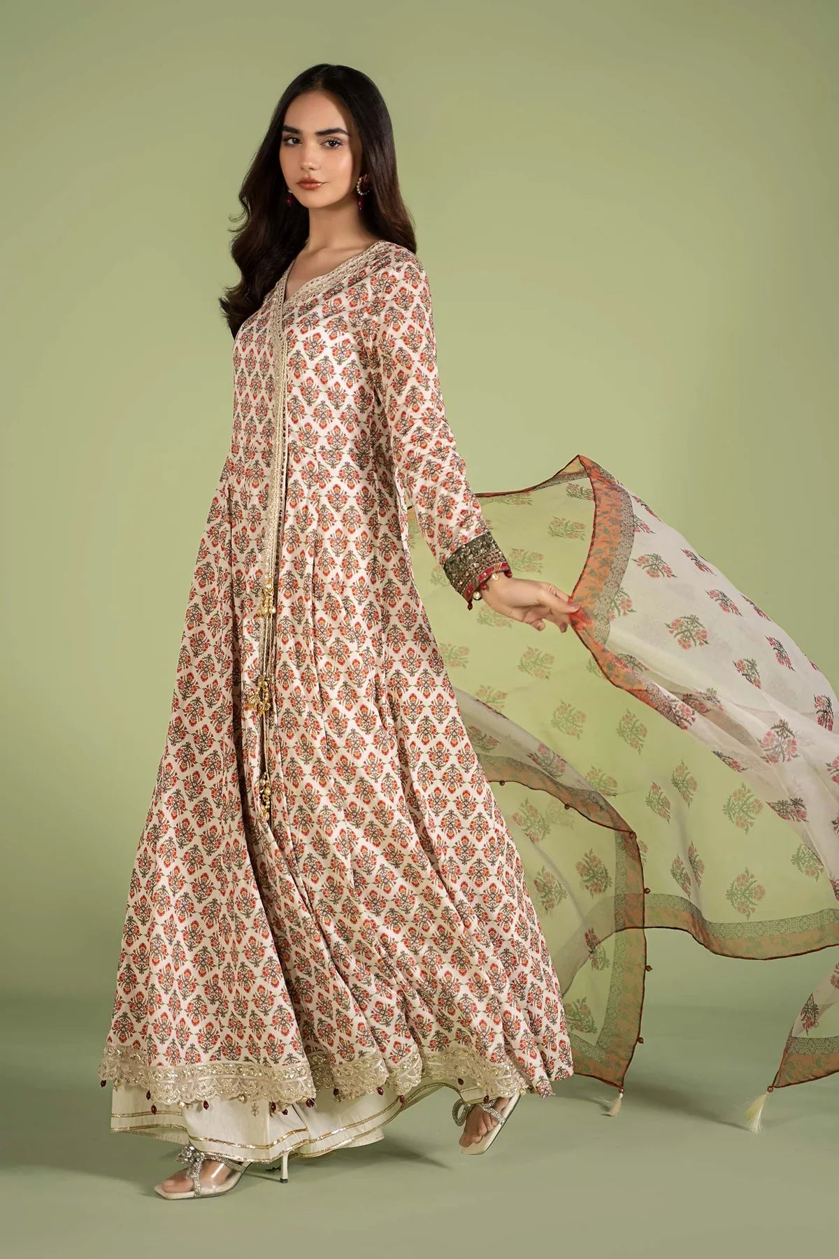 3 Piece Embroidered Lawn Suit | DW-EF24-106