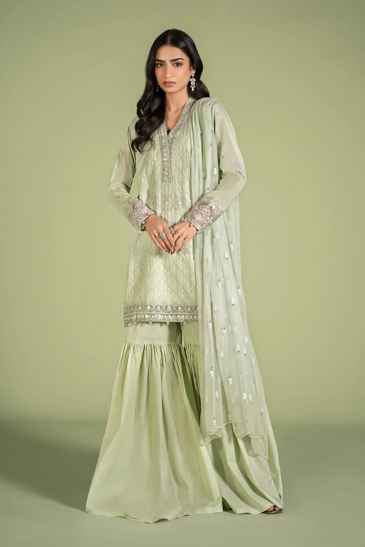 3 Piece Embroidered Lawn Suit | DW-EF24-11