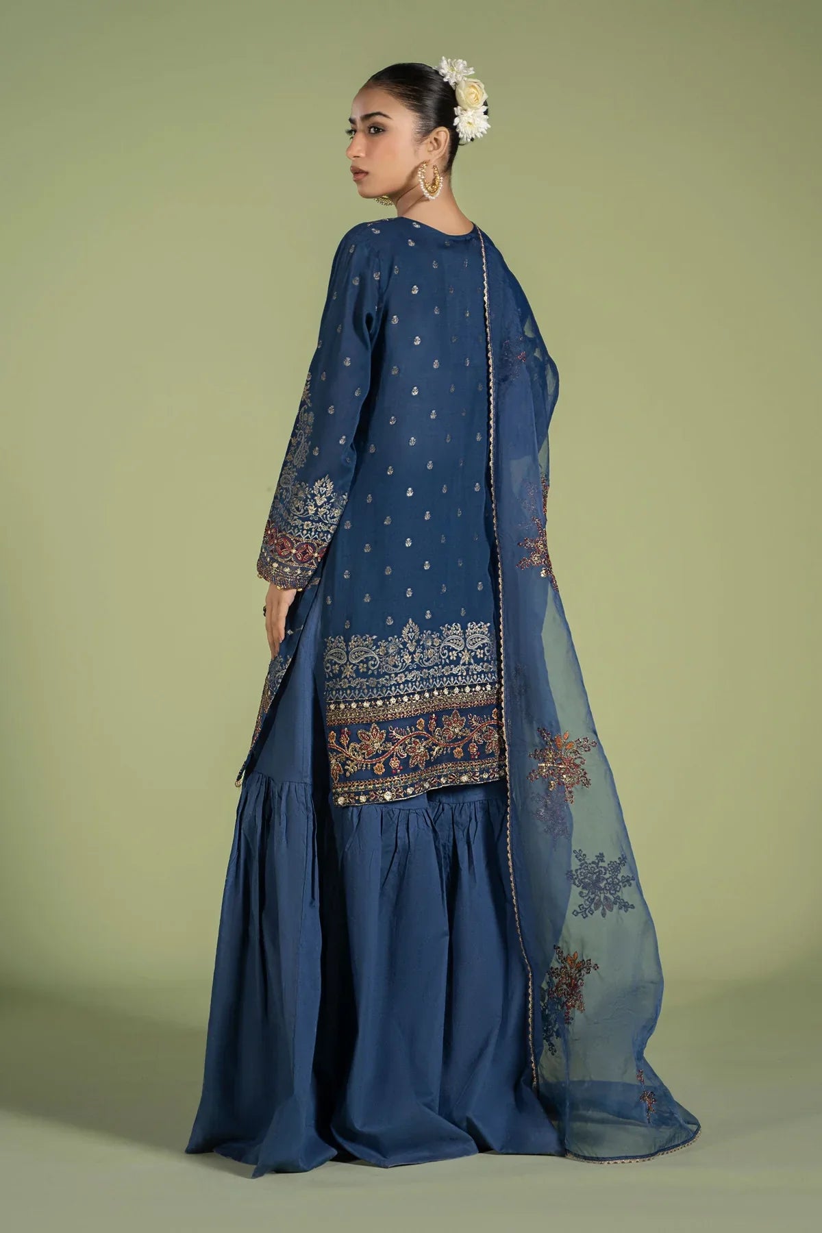 3 Piece Embroidered Jacquard Broshia Suit | DW-EF24-15