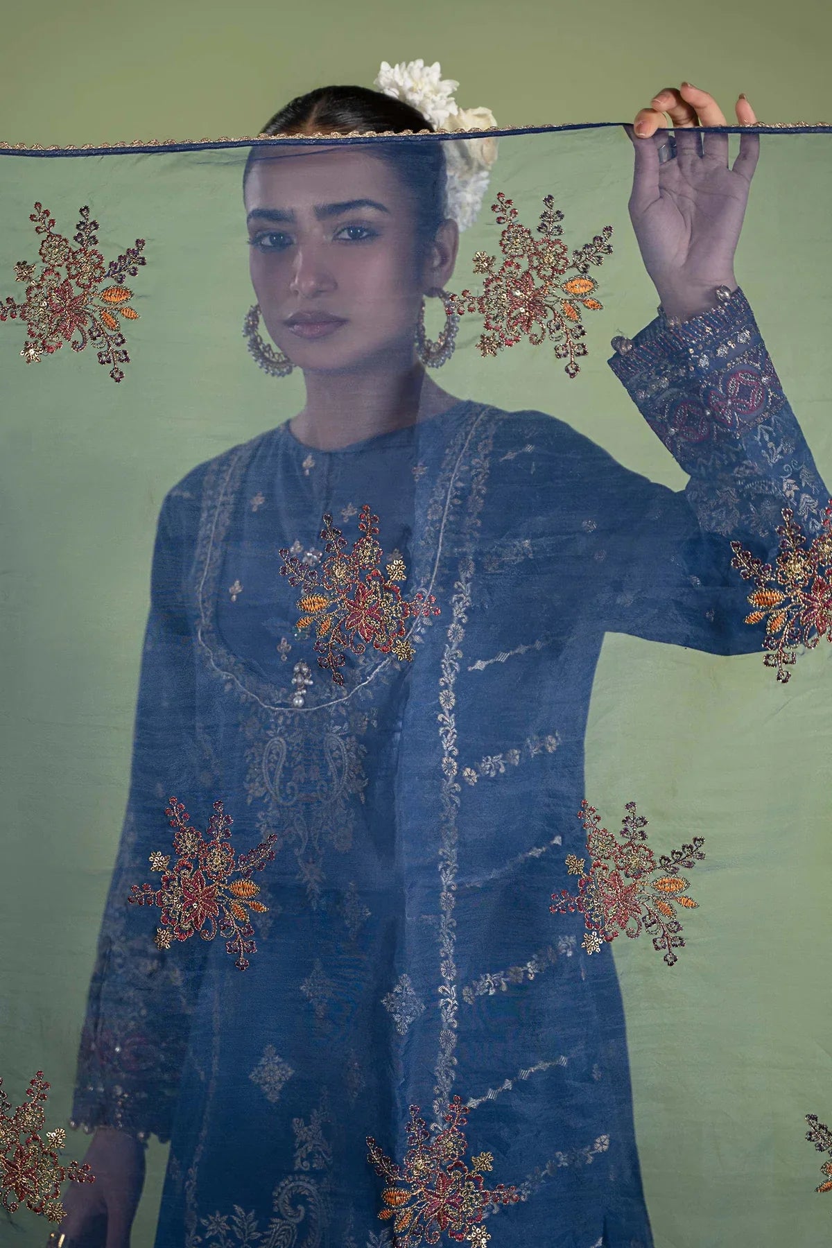 3 Piece Embroidered Jacquard Broshia Suit | DW-EF24-15