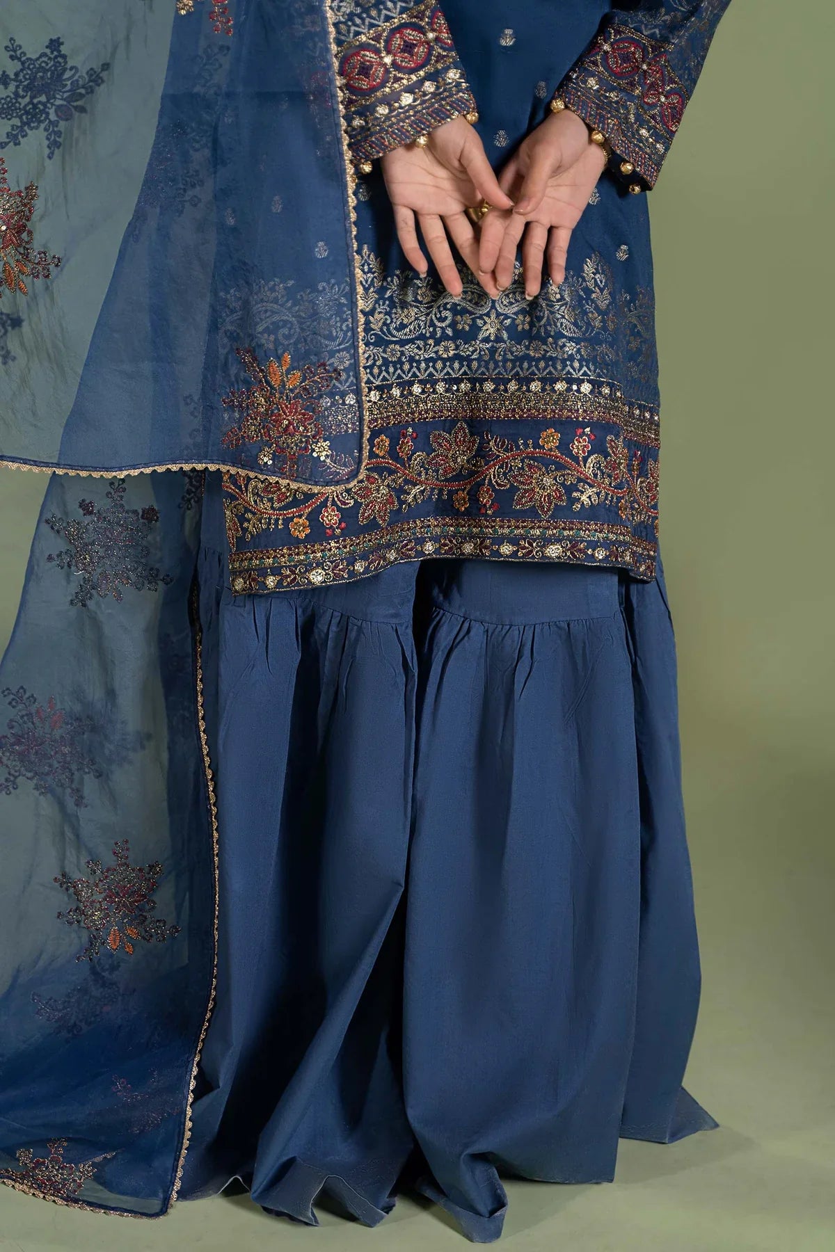 3 Piece Embroidered Jacquard Broshia Suit | DW-EF24-15