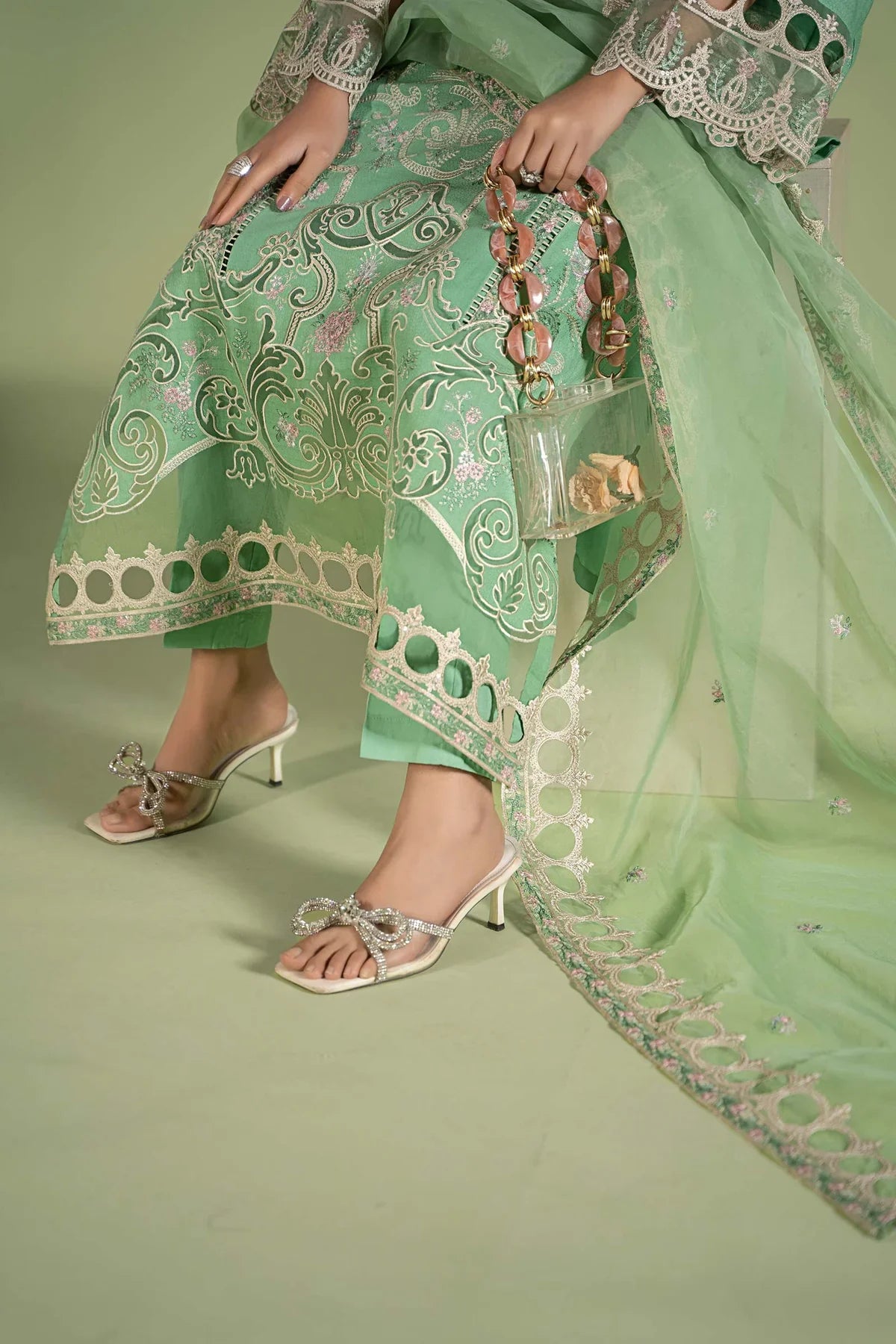 3 Piece Embroidered Lawn Suit | DW-EF24-18