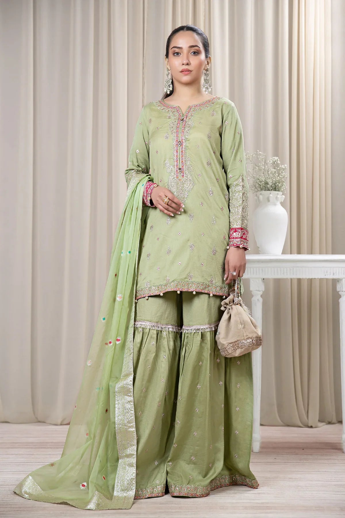 3 Piece Embroidered Lawn Suit | DW-EF24-23