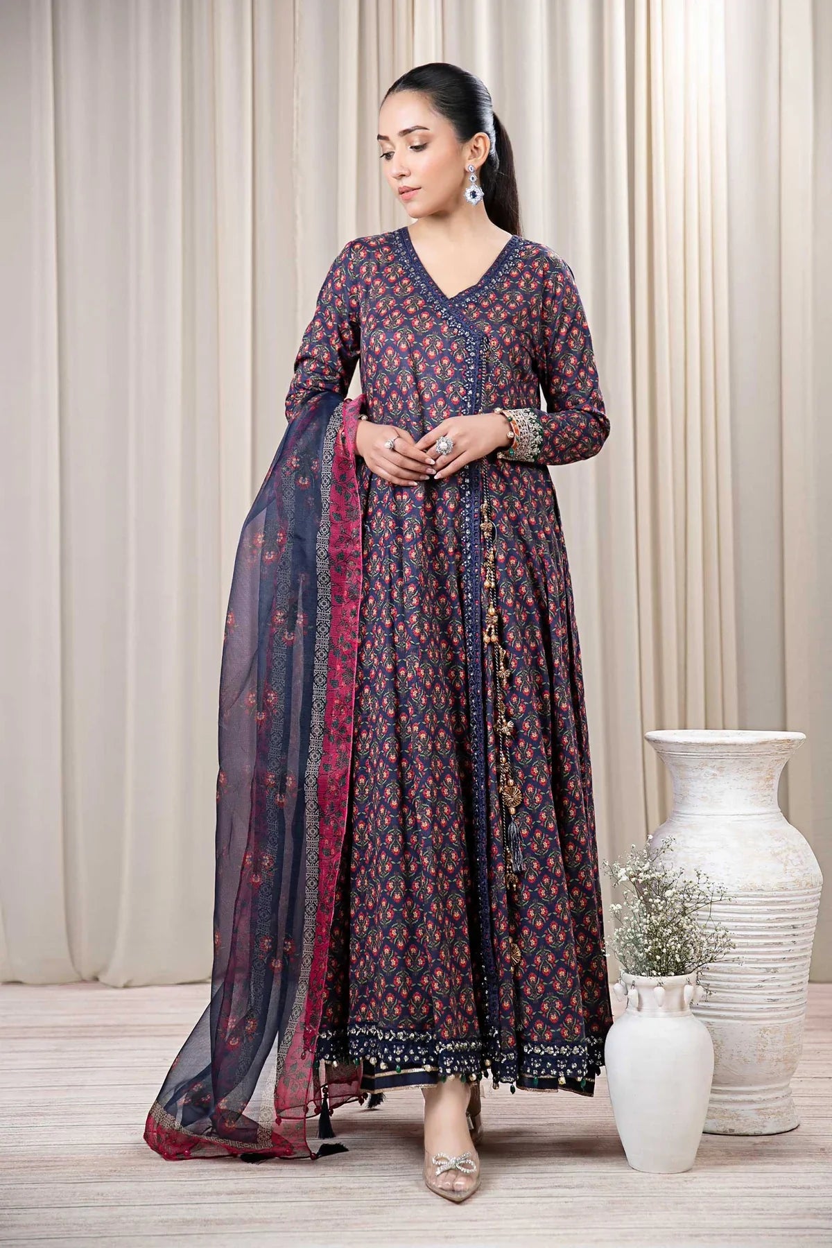 3 Piece Embroidered Lawn Suit | DW-EF24-106